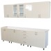 Bucatarie Zebra 260 cm din MDF Vanilie cu blat termoizolant culoare Marmura